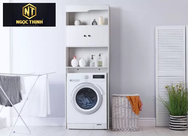 TỦ MÁY GIẶT KẾ HỢP TỦ TIỆN LỢI GỌN GÀNG ĐA NĂNG MẪU 22